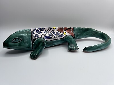 #ad Vintage Mexican Folk Art Ceramic Terracotta Hollow Iguana Lizard 11 Inches $37.99