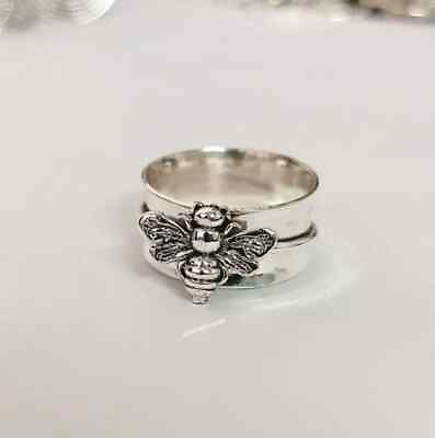 #ad #ad Spinner Hony Bee Ring Handmade 925 Sterling Silver Surprise Ring All Size KS1292 $10.39