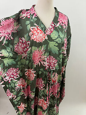 #ad WORLD MARKET cotton floral print KAFTAN One Size $25.00