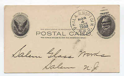 #ad 1905 postal card Phila. amp; Norfolk RPO postmark Laurel DE S.3755 $4.50