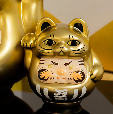 #ad TOYZEROPLUS x PP x Monster Lucky Cat Gold 100% Small Vinyl Figure H10CM In Stock $129.00