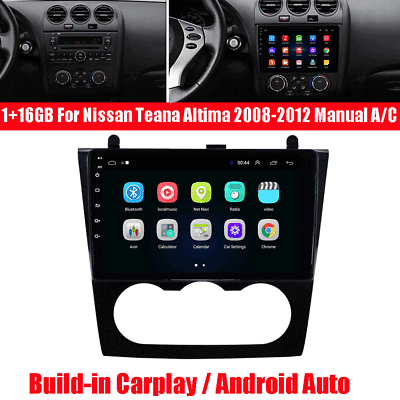 #ad 9#x27;#x27; For Nissan Altima 08 12 Manual A C Car Radio Stereo GPS Carplay Android 10.1 $174.35