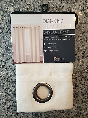 #ad R Home Diamond Blackout Grommet Top Panel 38 x 63 in. Ivory $8.75