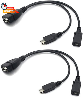 #ad 2 In 1 Micro USB to USB Adapter OTG Cable Power Cable for Fire Stic.. $11.80