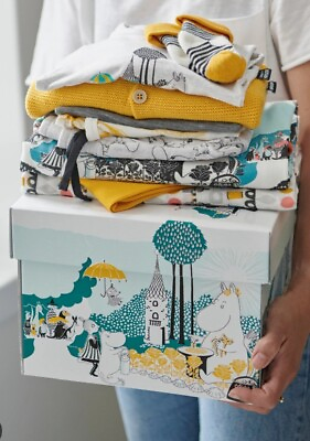 #ad Moomin By Reima 17pc Baby Box Newborn 6 Months All Gender Natural Colors $139.99