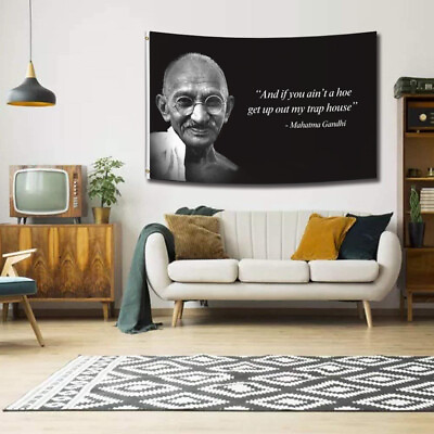 #ad Chief Gandhi Flag 3x5Ft Banner College Dorm Funny Poster Man Cave Wall Decor NEW $13.97