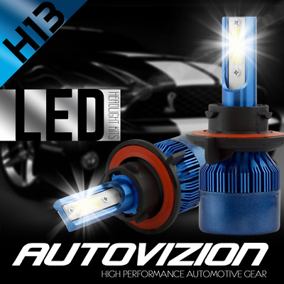 #ad AUTOVIZION H13 9008 LED Headlight Bulb 488W Pair CREE 6000K White Conversion Kit $22.04
