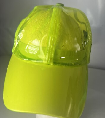 #ad C.C Brand PVC Rainy Day Baseball Hat Cap Adjustable Waterproof Neon Bright $13.48