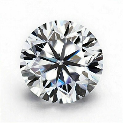 #ad 10 Ct LAB CREATED Diamond Round Cut D Grade VVS1 1 Free Gift $259.00