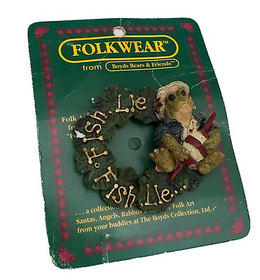 #ad Boyds Bears Folkwear Collection Frogmorton Fish Lie Pin #26415 $6.99