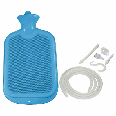 #ad 2 Liter Home Enema Douche Kit Hot Water Bottle Bag Reusable Colon Cleansing $20.00