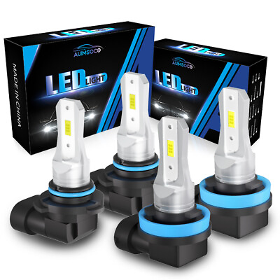 #ad LED Headlight Bulbs Combo Kit 9005 H11 High Low Beam 6500K White Super Bright $34.99