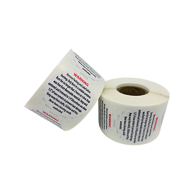 #ad Candle Burning Safety Direction Warning Labels 2 Rolls of 500 1.5quot; Stickers $14.48