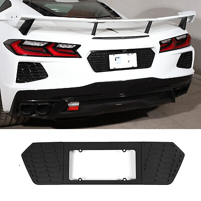 #ad Fits 2020 2024 Corvette C8 Rear license plate Black Auminum Alloy filler Frame $73.99