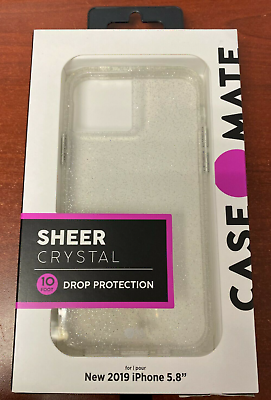 #ad Case Mate Sheer Crystal Case for Apple iPhone 11 Pro fits iPhone XS iPhone X $7.99