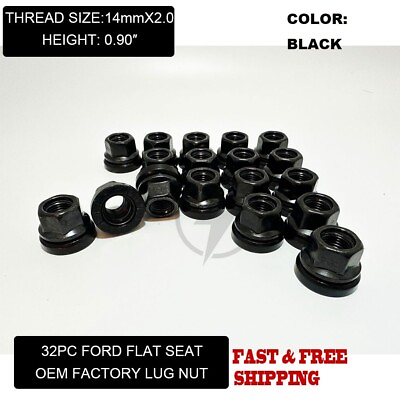 #ad 32 OEM Factory Lug Nuts 14x2.0 Flat Washer For Ford 99 02 F 250 F 350 Excursion $45.99