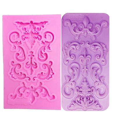 #ad Lace Flower Vine Pattern Silicone Mold Mat Epoxy Resin Crafts DIY Making Moulds $11.75