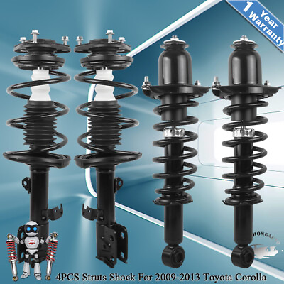 #ad 2x Front 2x Rear Complete Struts Shocks w Coils For 2011 2013 Toyota Corolla $183.90
