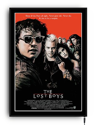 #ad THE LOST BOYS movie film poster framed light led cinema sign lightbox man cave GBP 79.99