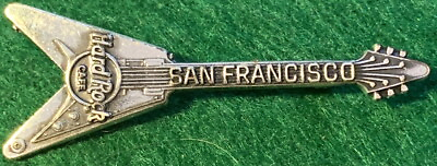 #ad Hard Rock Cafe SAN FRANCISCO 1999 Sterling Silver FLYING quot;Vquot; Guitar PIN HRC 8397 $14.99