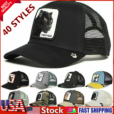 Animal Farm Trucker Mesh Baseball Hat Goorin Bros Style Snapback Cap Hip Hop Men $10.59