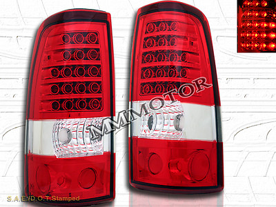#ad 03 06 CHEVY SILVERADO SIERRA TAIL LIGHTS LED 2004 2005 RED CLEAR $109.99