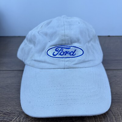 #ad Ford White Hat Ford White Hat Adjustable Adult Size Hat White Cap $7.20
