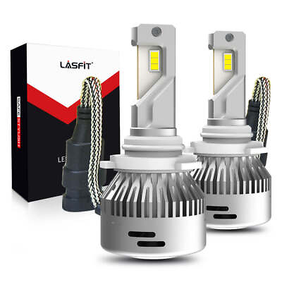 #ad Lasfit 9005 LED Headlights Bulbs High Beam 6000LM Bright Super Cold White 6000K $54.99