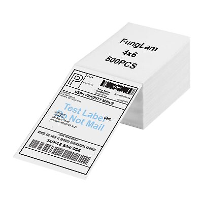 #ad 4quot;x6quot; Thermal Shipping Labels Fanfold Thermal Labels Shipping Mailing Addre... $22.73