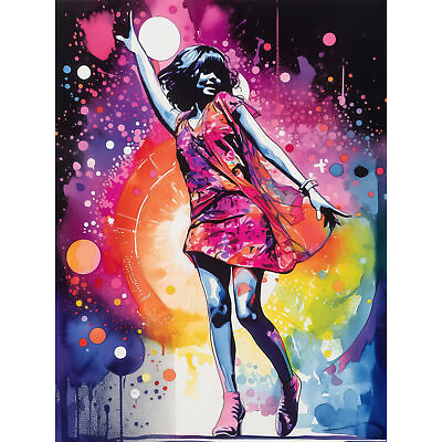 #ad Disco Music Fever Dance Rainbow Dancefloor Light Huge Art Poster Print Giant $22.99