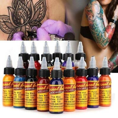 #ad Eternal Tattoo Color Ink Bottle Professional Ink 25 Colors Front Set 1oz 30ml $48.99
