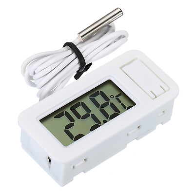 #ad Mini Digital Thermometer LCD Celsius Gauge Temperature Meter with Probe $8.21