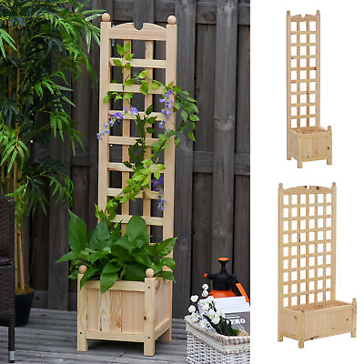 #ad Outdoor Backyard Plant Bed w Strong Wooden Design amp; Materials $59.99