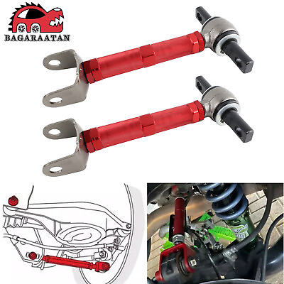#ad 2x Red Adjustable Rear Control Camber Arm for 01 05 Honda Civic 02 06 Acura RSX $45.00