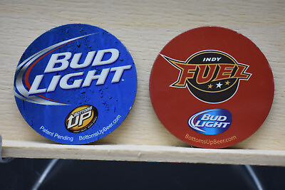 #ad Lot of Two Budlight Refrigerator Magnets 2quot; Diameter One Bud Light Fuel preown $7.99