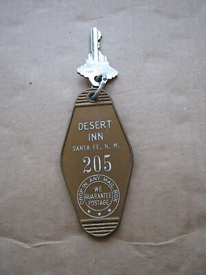 #ad Vintage Hotel Motel Room Key 205 DESERT INN Santa N.M. $38.00