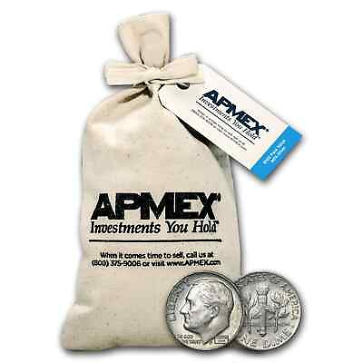 #ad 90% Silver Roosevelt Dimes $100 Face Value Bag $2275.76