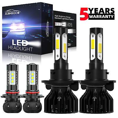 #ad Led Lights For Ford 2004 2014 6000K LED Headlight Hi Lo Fog Light Bulbs Combo $44.99