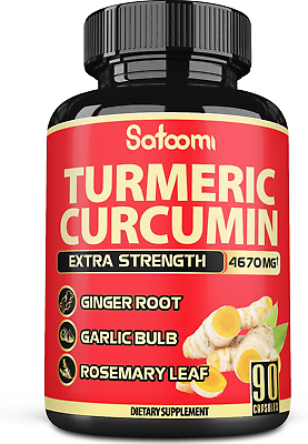 #ad 6IN1 Turmeric Curcumin Supplement 4670MG 3 Month Supply 95% Curcuminoids wit $26.51