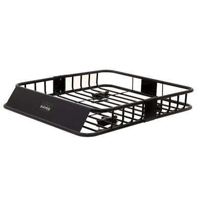 #ad Elevate Outdoor Steel Roof Cargo Basket with Wind Fairing $89.99