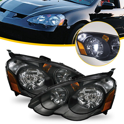 #ad Black Fits 2002 2004 Acura RSX DC5 Replacement Headlights HeadLamps LeftRight $111.99