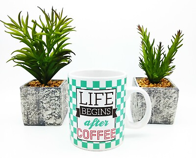 #ad Life Begins After Coffee Coffee Mug Coffee Lover Coffee Mug 11oz Cup Tea Drink $8.99