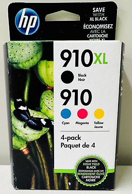 #ad New Genuine HP 910XL 910 Black Color Ink Cartridges OfficeJet Pro 8020 8025 $64.99