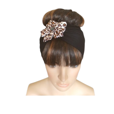 #ad Leopard Headband. Flower Head Wrap. Handmade Hairband. Adult Hair Wrap. $8.99