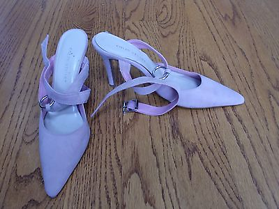 #ad Womens COLIN STUART Pink Suede Leather Heels Shoes Size 7 M $22.46