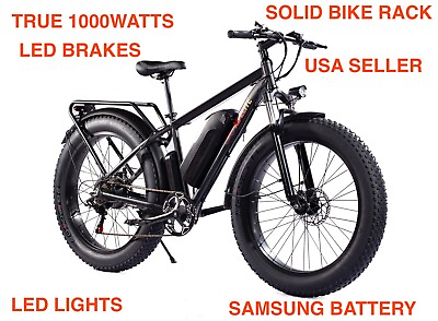 #ad 26quot; TRUE 1000W Electric E Bike Fat Tire Snow Mountain Bicycle Li Battery SAMSUNG $1299.99