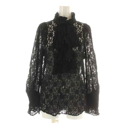 #ad Andelcy Ellecy 22Aw Bowtie Blouse Long Sleeve Ruffle Ribbon Lace Sheer See Throu $211.41