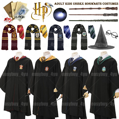 #ad Harry Potter Children Adult Robe Tie Cloak Gryffindor Slytherin Cosplay Costume $7.50