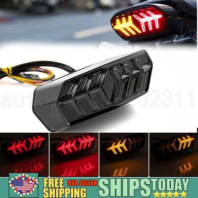 #ad US Motorcycle Brake Tail Light Turn Signals LED Integrated For Honda MSX GROM125 $19.98