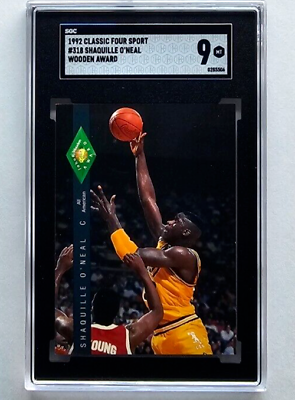 #ad #ad Shaquille O#x27;Neal ROOKIE Graded 9 Mint 1992 Classic Four Sport Wooden Award RC $15.95